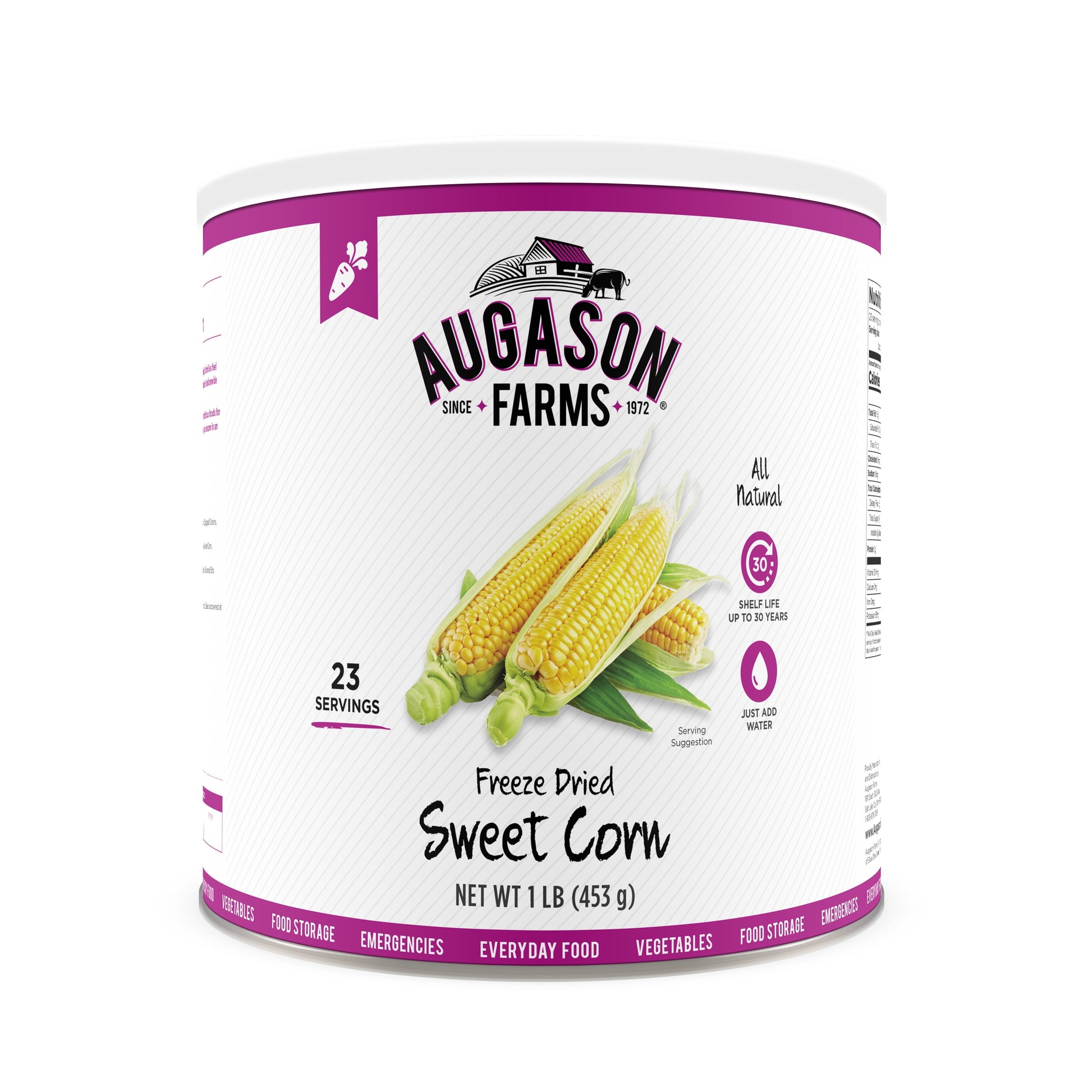 Freeze Dried Sweet Corn 1 Lb No. 10 Can