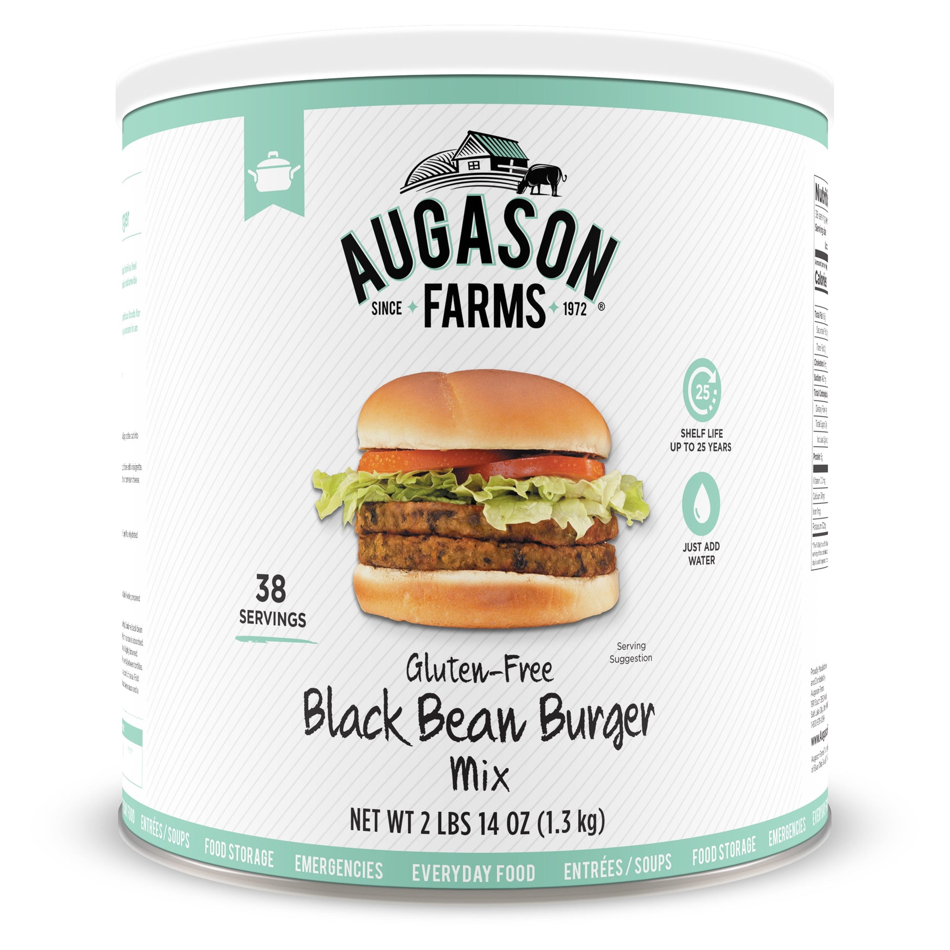 Gluten Free Black Bean Burger 2 Lbs 14 Oz No. 10 Can