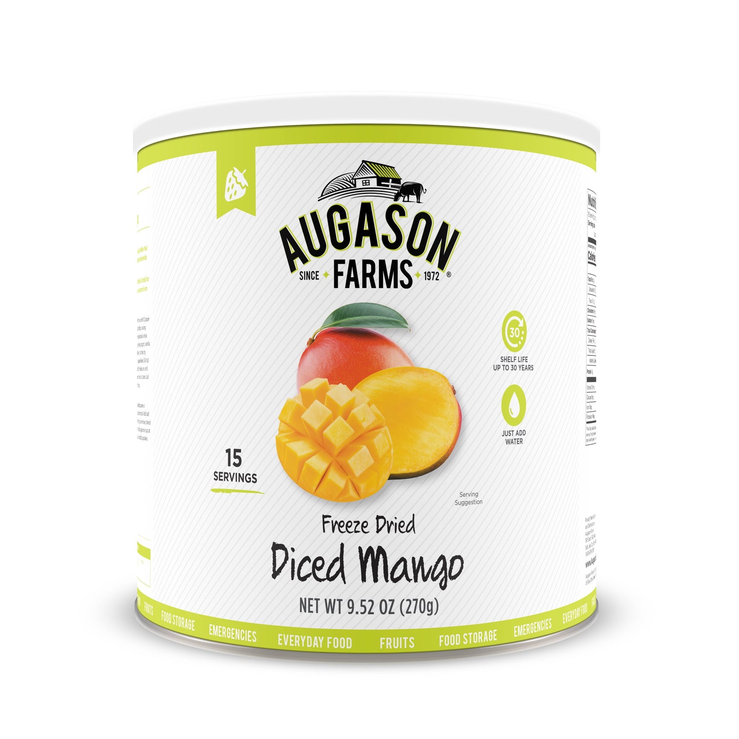 Freeze Dried Diced Mango 9.52 Oz No. 10 Can