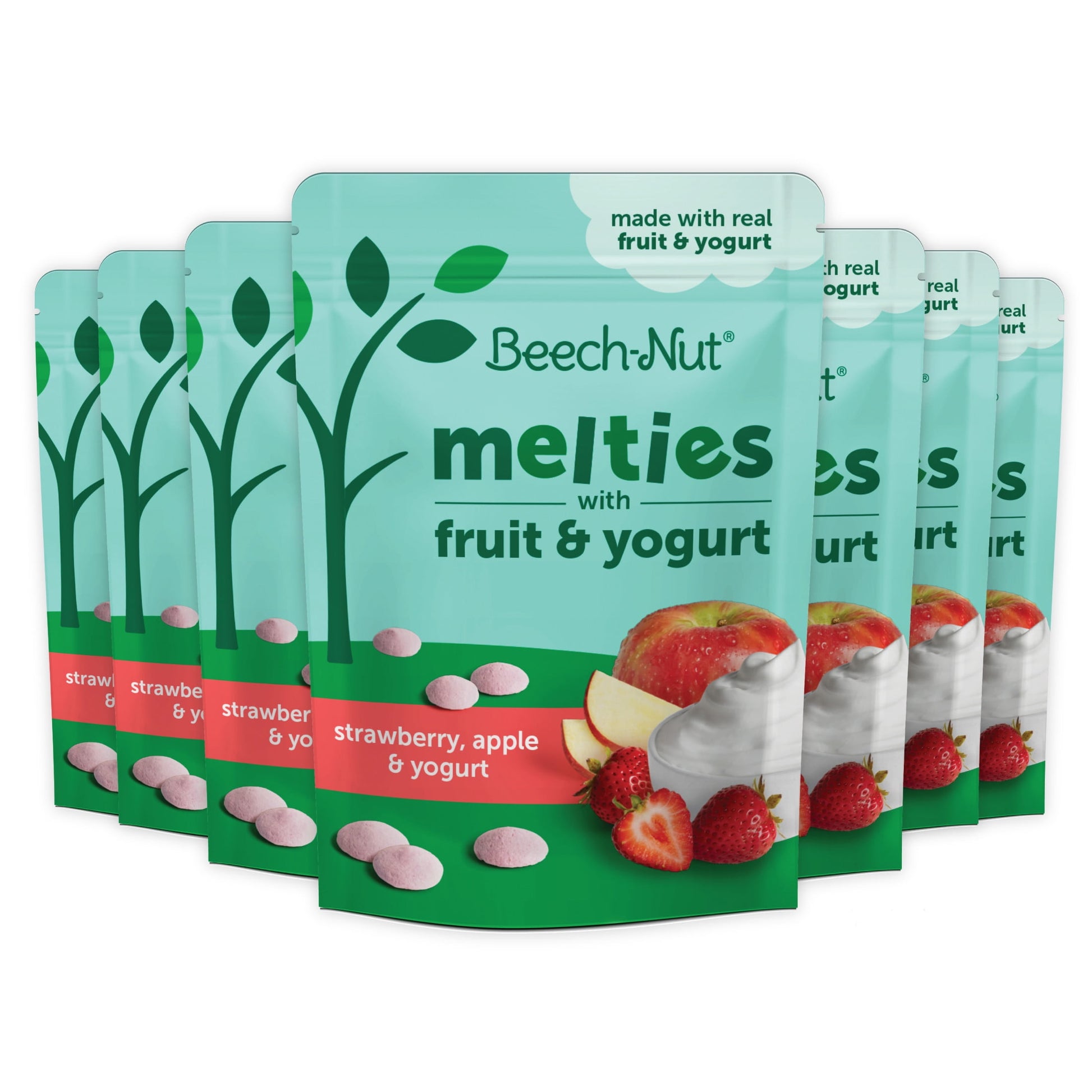 Melties Strawberry Apple & Yogurt Melts Baby & Toddler Snack, 1 Oz Bag (7 Pack)