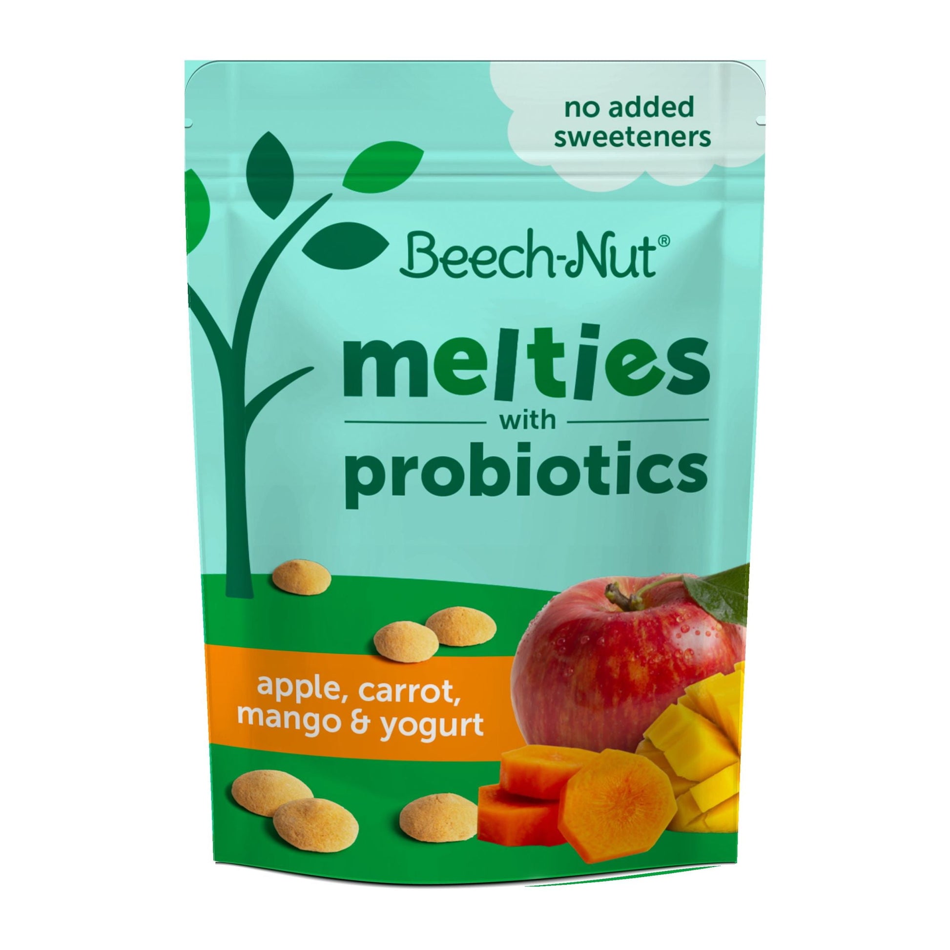 Probiotic Melties Apple Carrot Mango Yogurt Melts Baby & Toddler Snack, 1Oz Bag