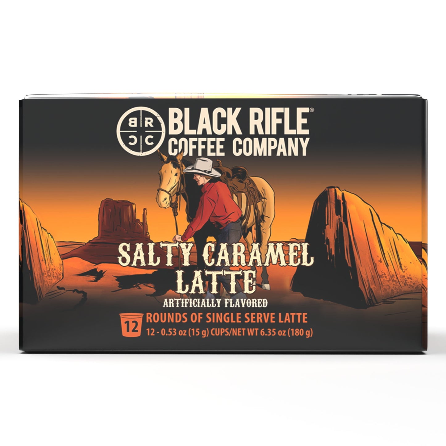 Black Rifle Coffee Company Salty Caramel Latte K Cups Pods, Medium Roa