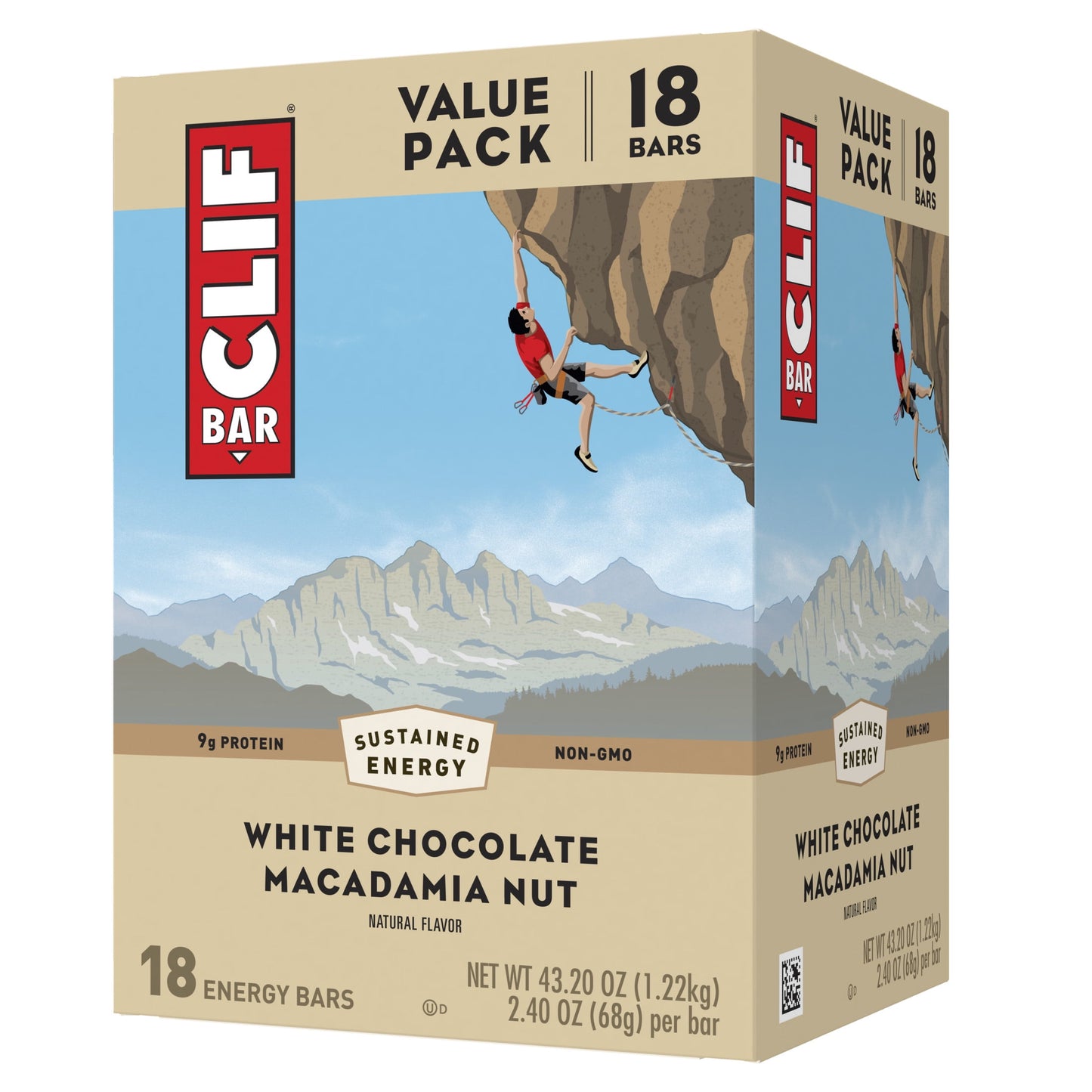 - White Chocolate Macadamia Nut Flavor - Made with Organic Oats - 9G Protein - Non-Gmo - Plant Based - Energy Bars - 2.4 Oz. (18 Pack)