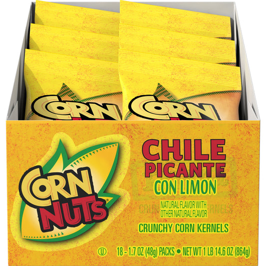 Chile Picante Con Limon Crunchy Corn Kernels Snack, 1.7 Oz Plastic Pouch (Pack of 18)