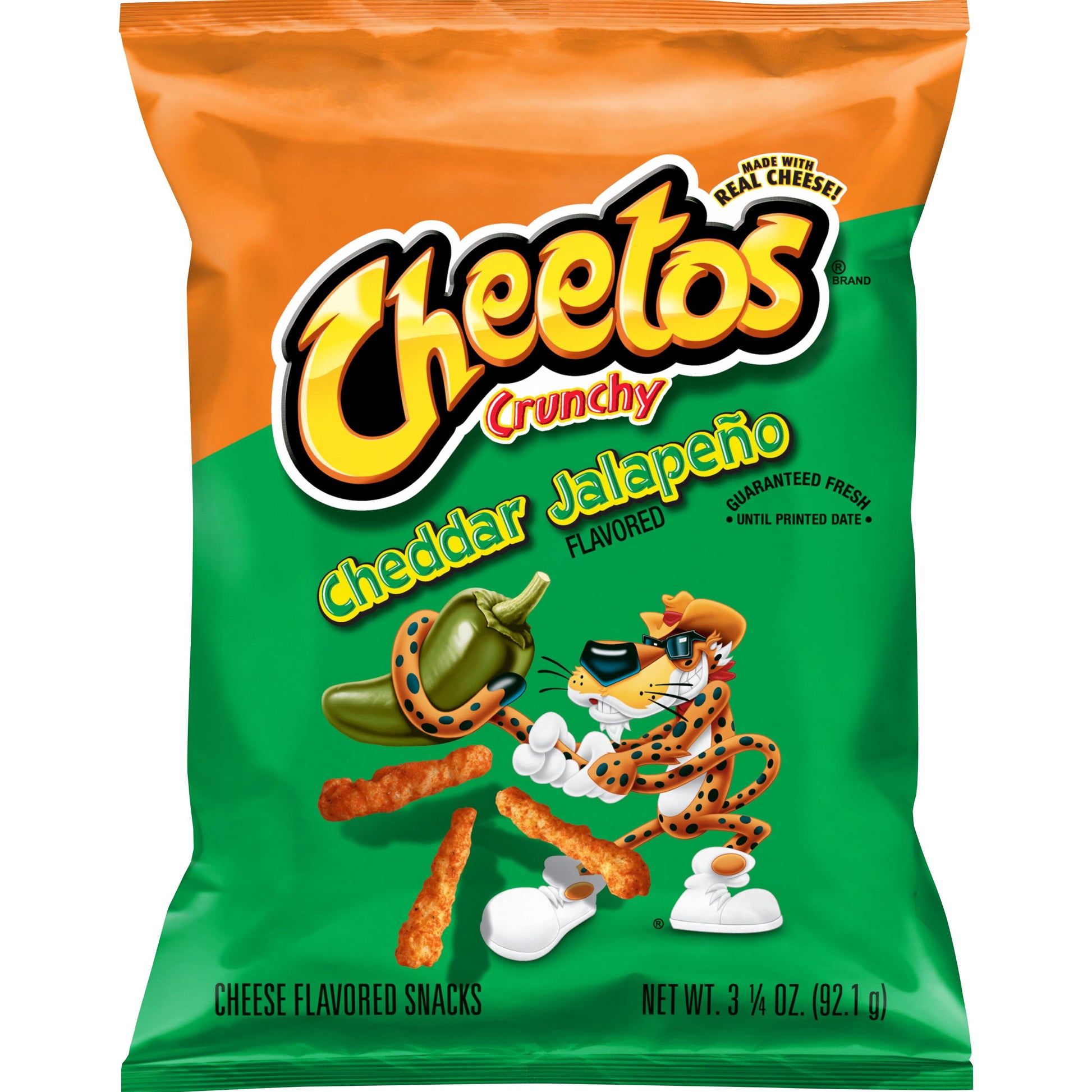 Crunchy Cheese Cheddar Jalapeno Flavored Snack Chips, 3.25 Oz Bag