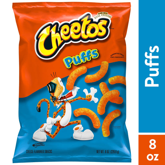 Puff Cheese Flavored Snack Chips, 8 Oz