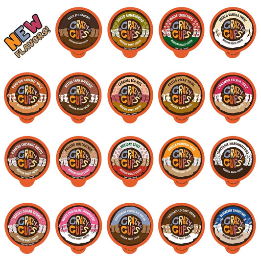 Crazy Cups, Flavored Coffee K-Cups Variety Pack Sampler, 20 Ct