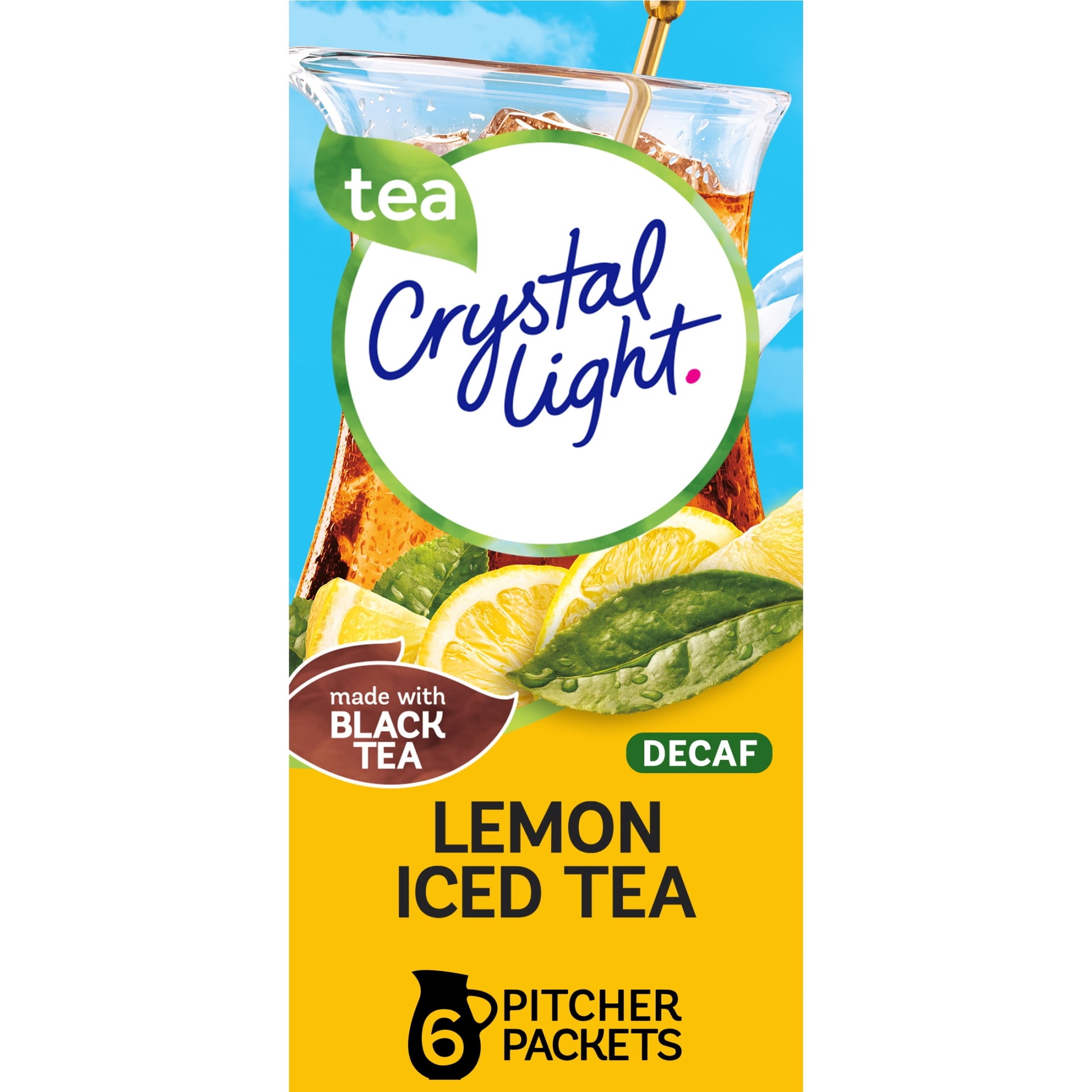 Decaf Lemon Iced Tea Sugar Free Drink Mix, 6 Ct Pitcher Packets