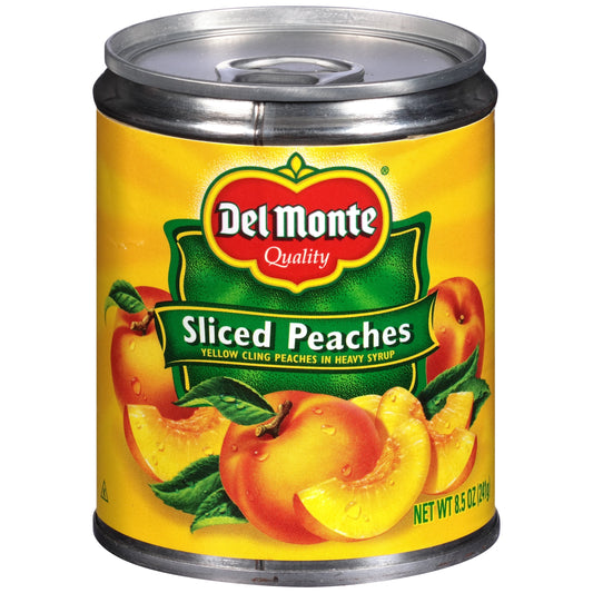 Sliced Peaches, Heavy Syrup, Canned Fruit, 8.5 Oz Can