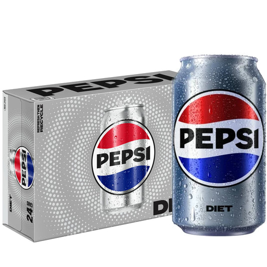 Diet  Cola Soda Pop, 12 Fl Oz, 24 Pack Cans