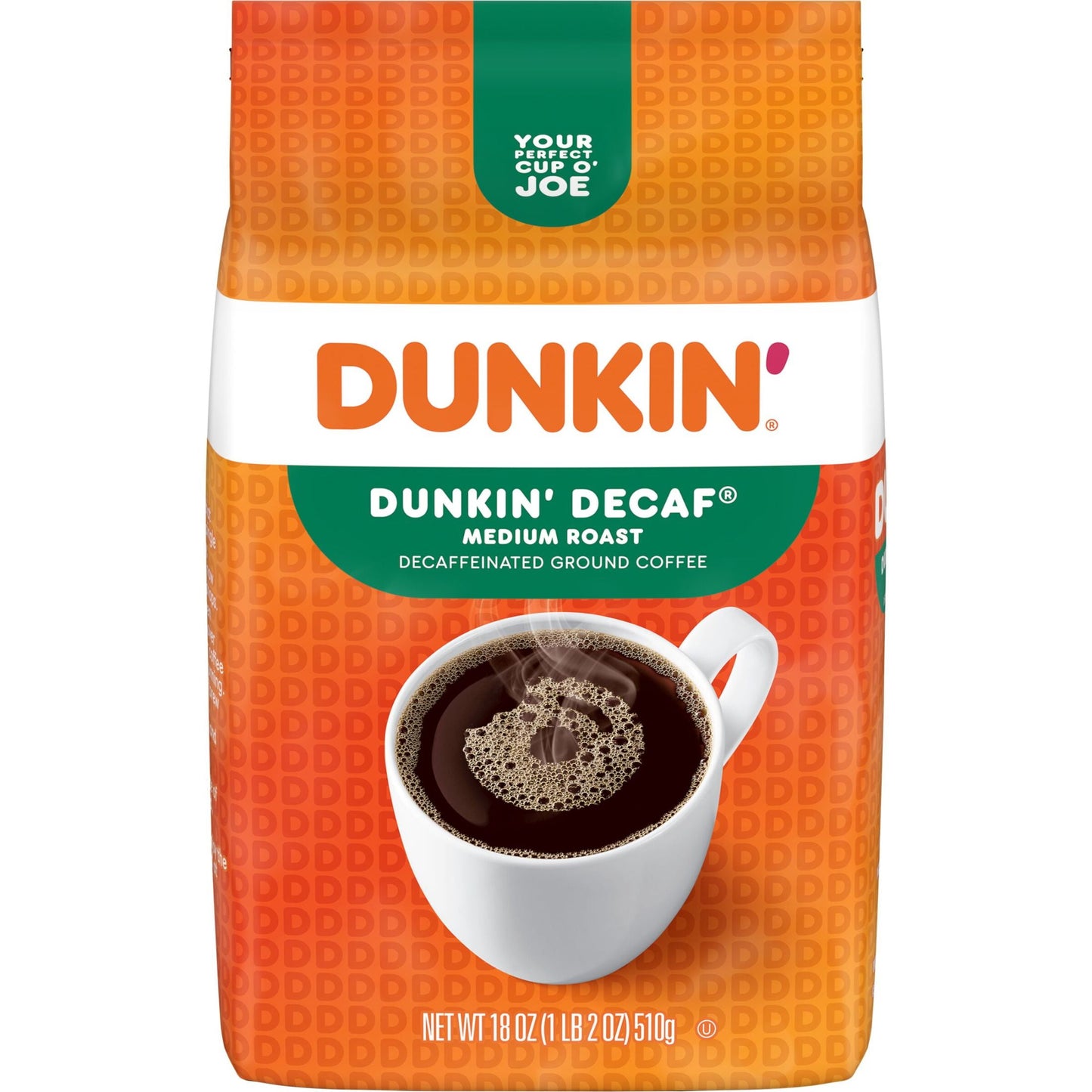 Decaf Ground Coffee, Medium Roast, 18Oz Bag