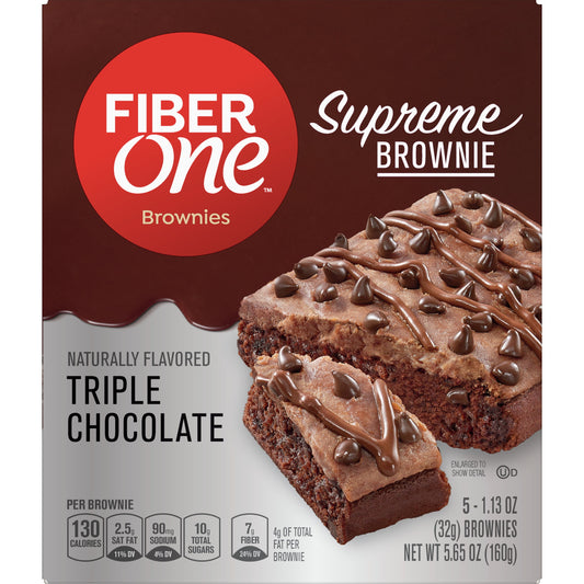 Supreme Brownies, Triple Chocolate, Snack Bars, 1.13 Oz, 5 Ct