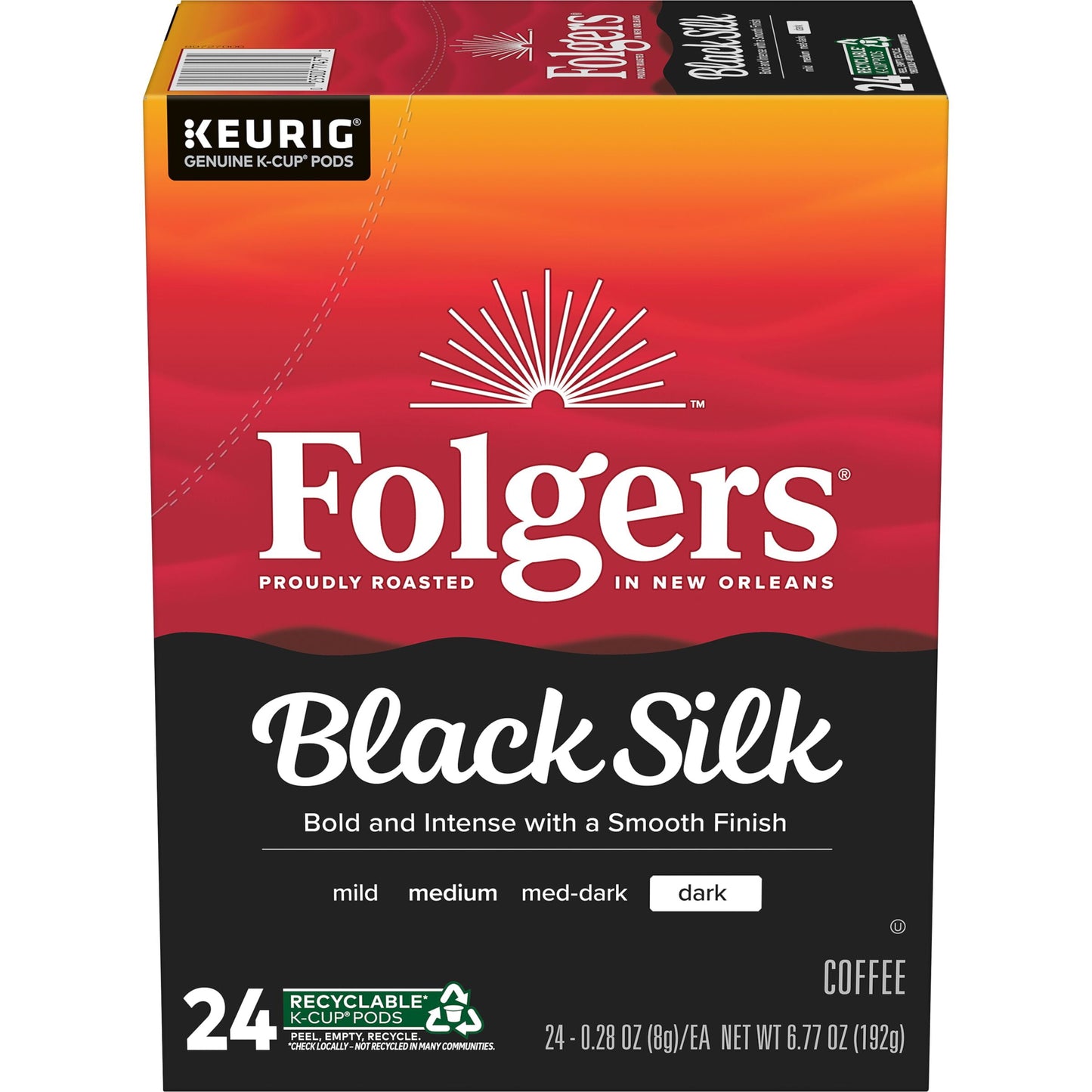 Folgers Classic Roast K-Cup Pods, Medium Roast Coffee, 24 Count