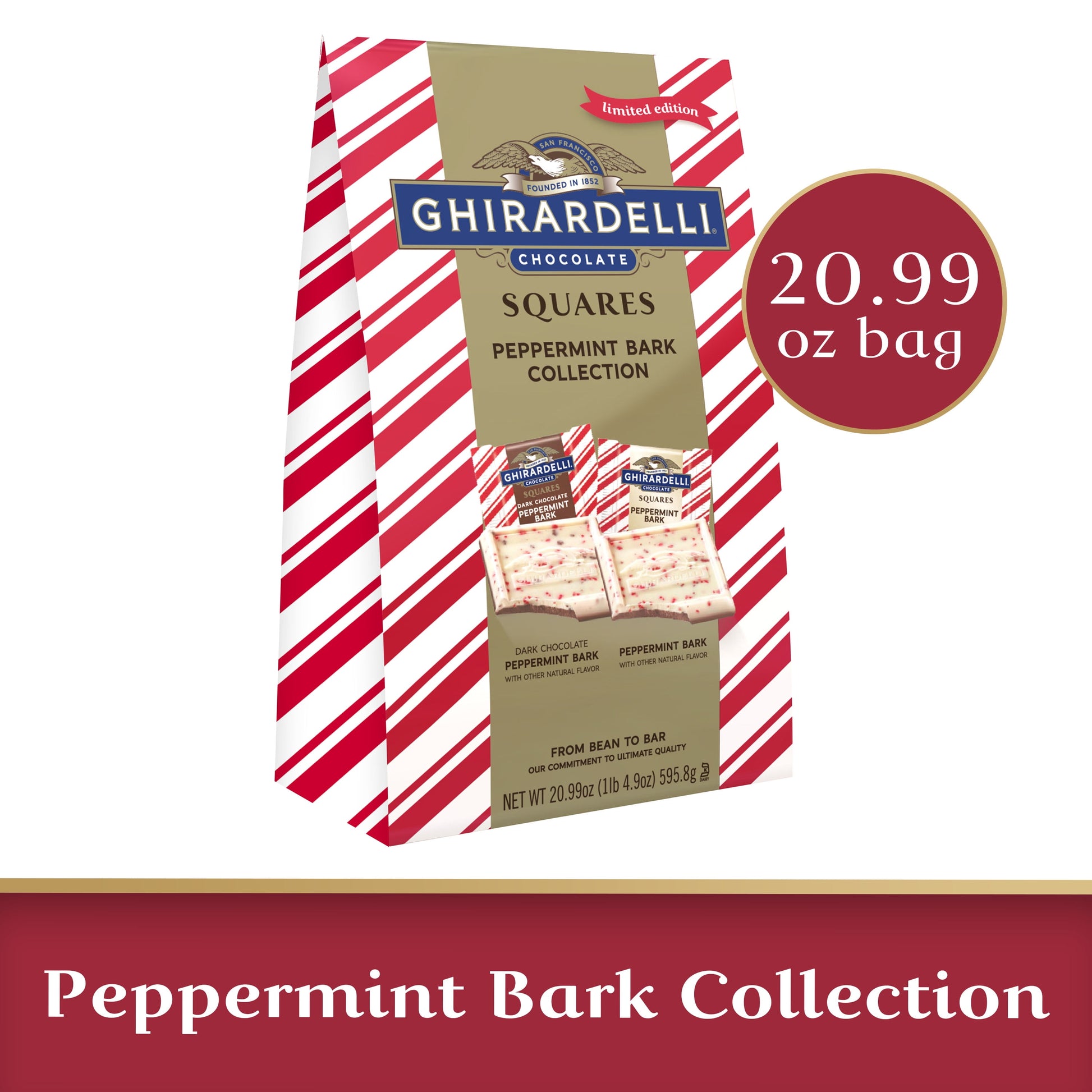 Peppermint Bark Assortment Chocolate Squares, 20.99 OZ Bag