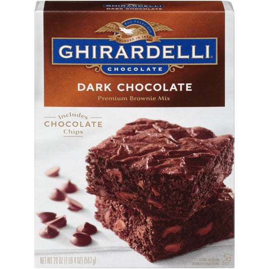 Dark Chocolate Premium Brownie Mix, Includes Chocolate Chips, 20 Oz Box