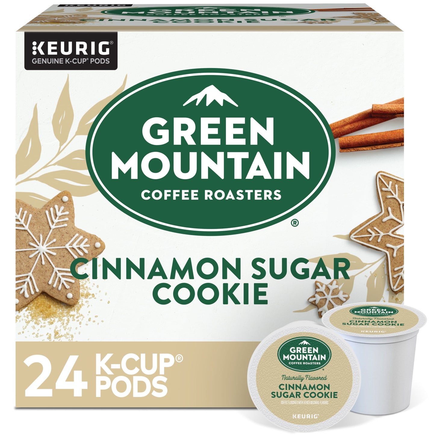 , Cinnamon Sugar Cookie Light Roast K-Cup Coffee Pods, 24 Count