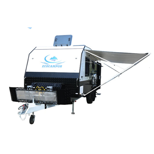 Towable Camper with Shower Tent Ecocampor All Terrain Travel Camping   Trialer OEM Service 2850KG