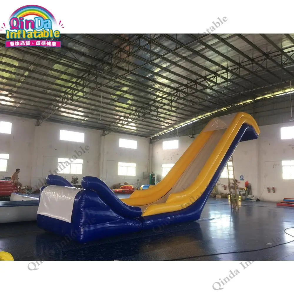 Inflatable Water Yacht Slide,4.4m Height Inflatable Boat Dock Slide For Yacht