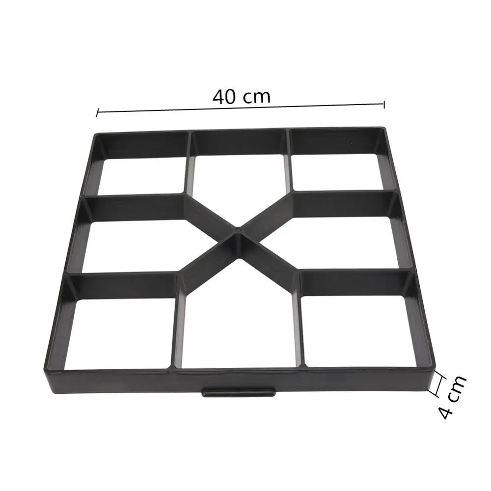 Garden Walk Pavement Mold DIY Manually Paving Cement Brick Stone Road Concrete Molds Path Maker Reusable DIY Manually Paving