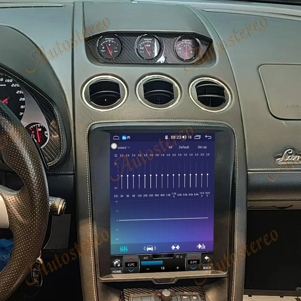 Tesla Style Android 9.0 64+4GB Car GPS Navigation For Lamborghini Gallardo Auto Radio Recorder Headunit Multimedia Player Stereo