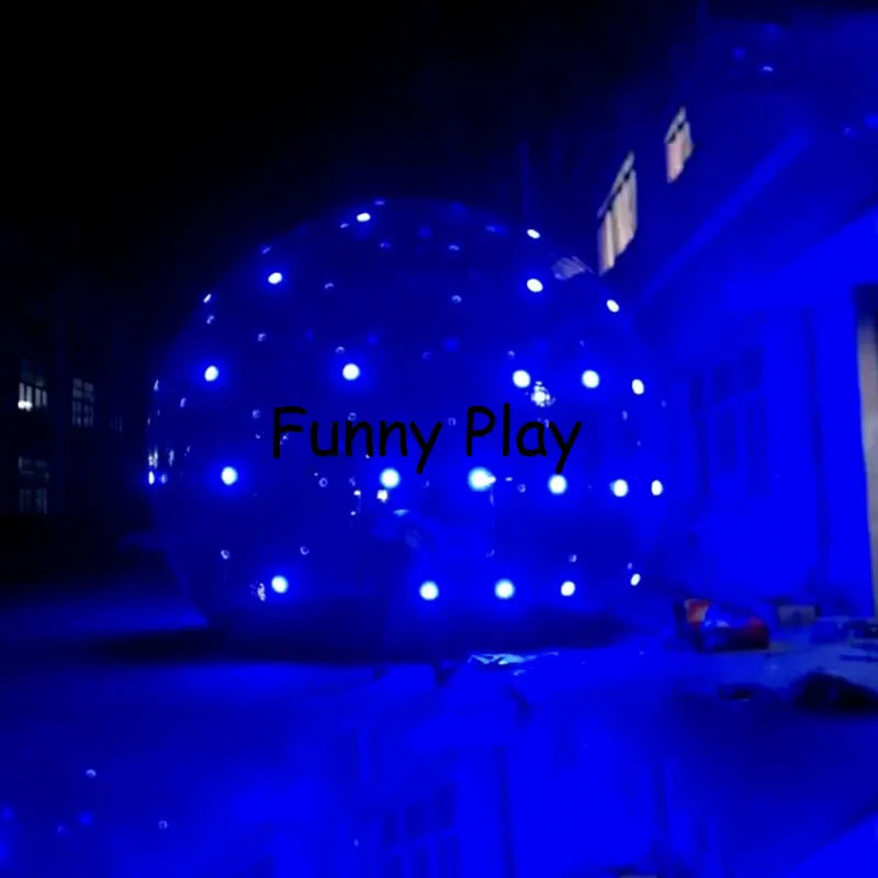 Giant led Inflatable Globe Bubble Dome balloon With Blower 3M/4M led light Globe For Christmas Interaction Decoration