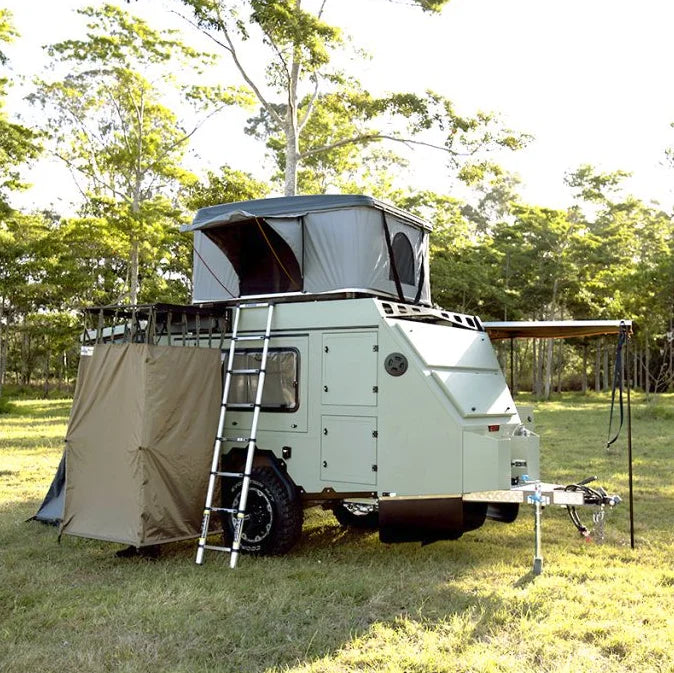 Towable Camper with Shower Tent Ecocampor All Terrain Travel Camping   Trialer OEM Service 2850KG