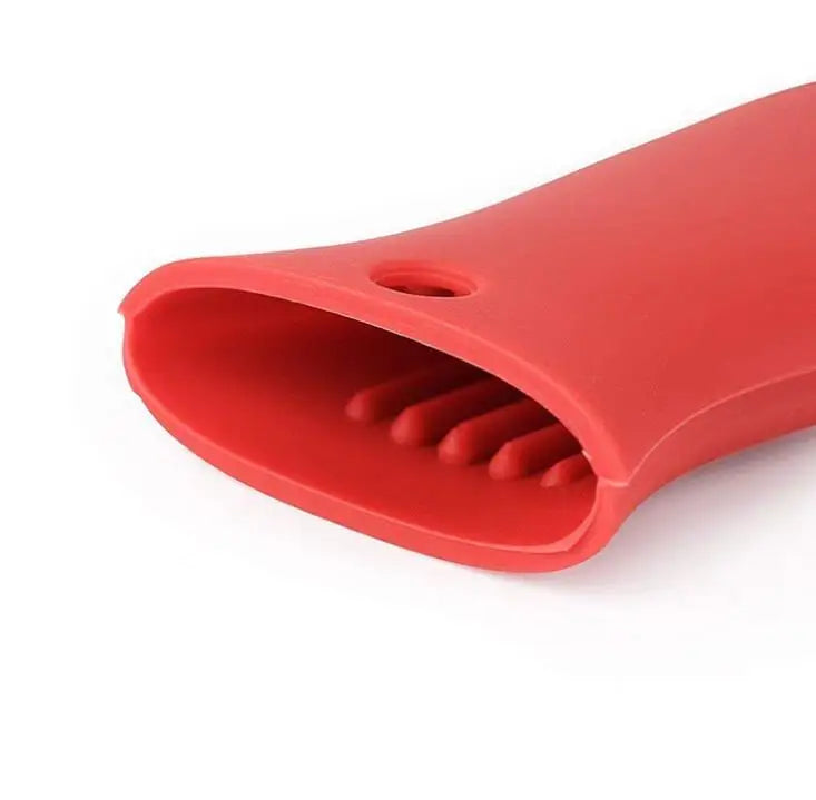 100pcs Silicone Insulation Sleeve Cast Iron Skillet Holder Cover Non Slip Protection Burn Proof Handles SN756