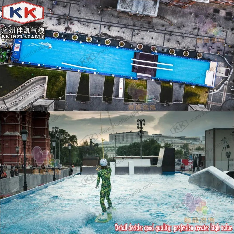 Large PVC Portable Metal Frame Swimming Pool For Mobile Water Park