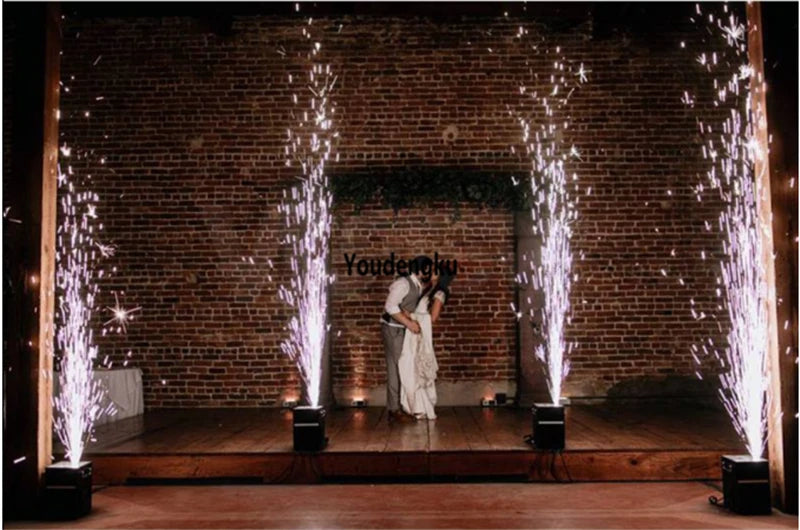 4 pieces with case 1-5m Indoor Wedding Fountain DMX Display Spark waterfall 750w Cold Fireworks machine