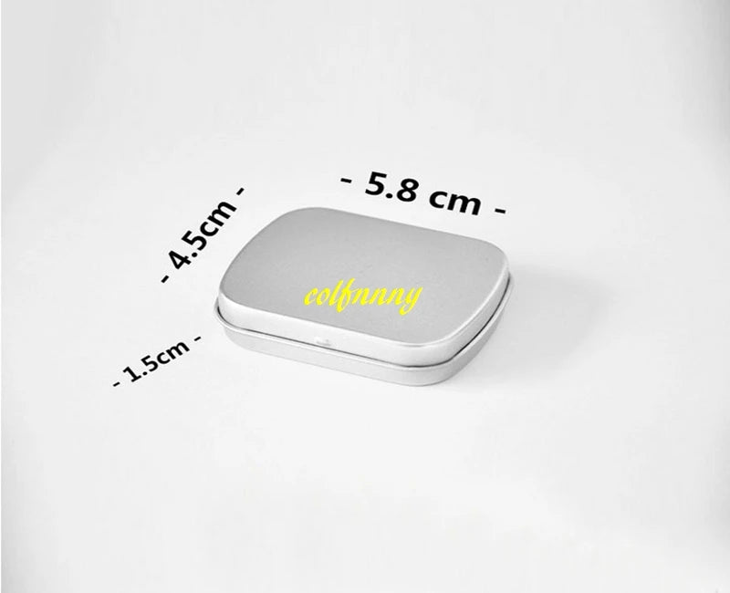 1500pcs/lot 58mm x 45mm x 15mm Metal Tin box Empty Mini Rectangle Tea candy USB storage box case Containers