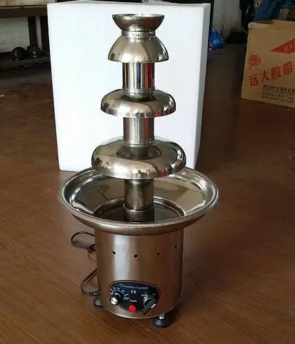 Stainless steel magnetic field impeller thermostat commercial four-layer chocolate fountain waterfall machine