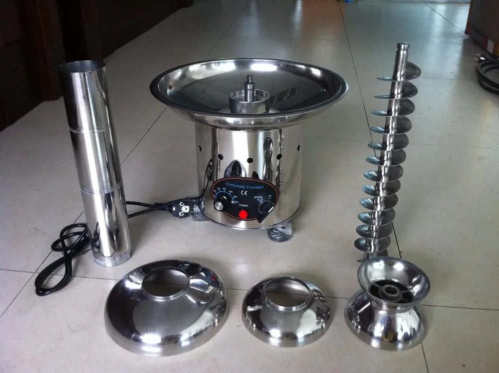 Stainless steel magnetic field impeller thermostat commercial four-layer chocolate fountain waterfall machine