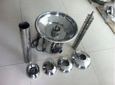 Stainless steel magnetic field impeller thermostat commercial four-layer chocolate fountain waterfall machine