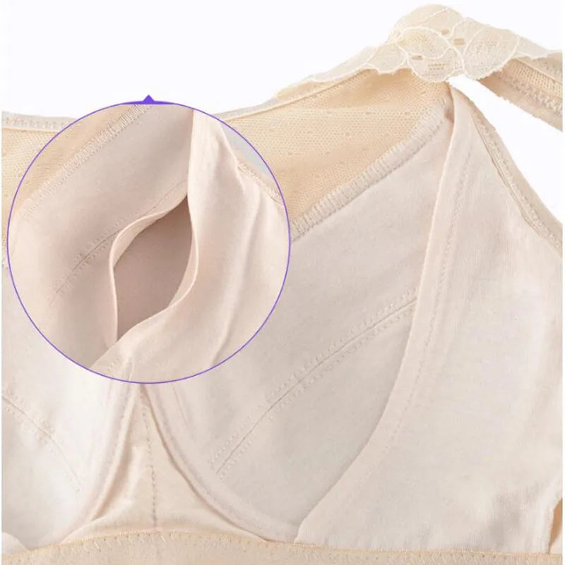 Women Light Silicone Breast Left or Right Prosthesis Bra Set Suit Without Steel Ring Full Cup Cotton Lingerie Female Bras H4613