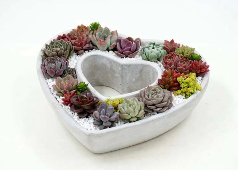 I Love U Heart Shape DIY Clay Cementsilica Silicone Mold Plants Succulent Flower Pot Mould Cement Molds Silicone Concrete Decor