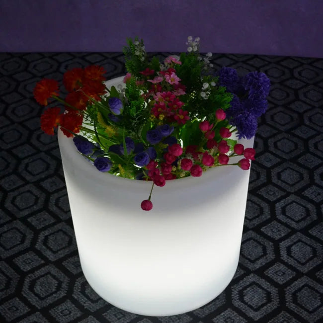 LED Light Flowerpot Colors Changeable Luminous flash flower pot indoor Outdoor illuminated Light plantpot Free Shipping 4pcs/Lot