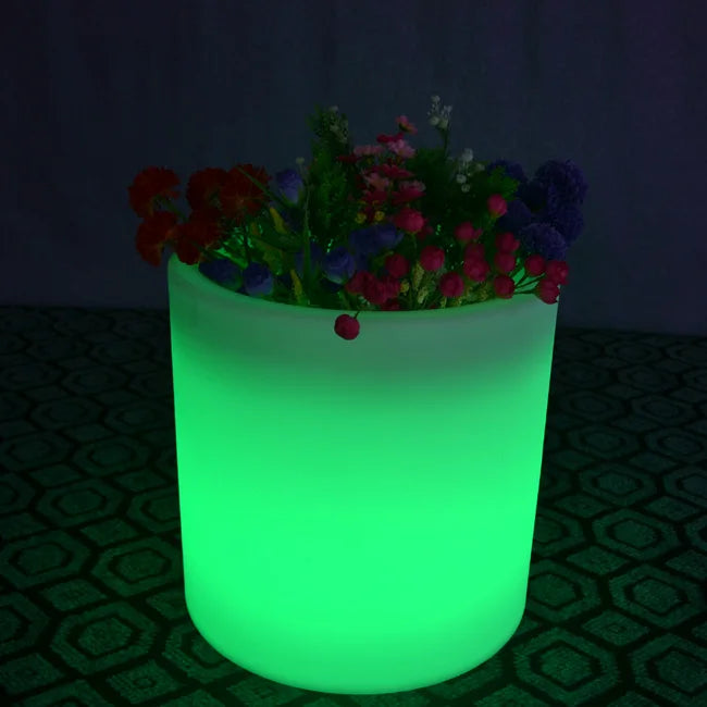 LED Light Flowerpot Colors Changeable Luminous flash flower pot indoor Outdoor illuminated Light plantpot Free Shipping 4pcs/Lot