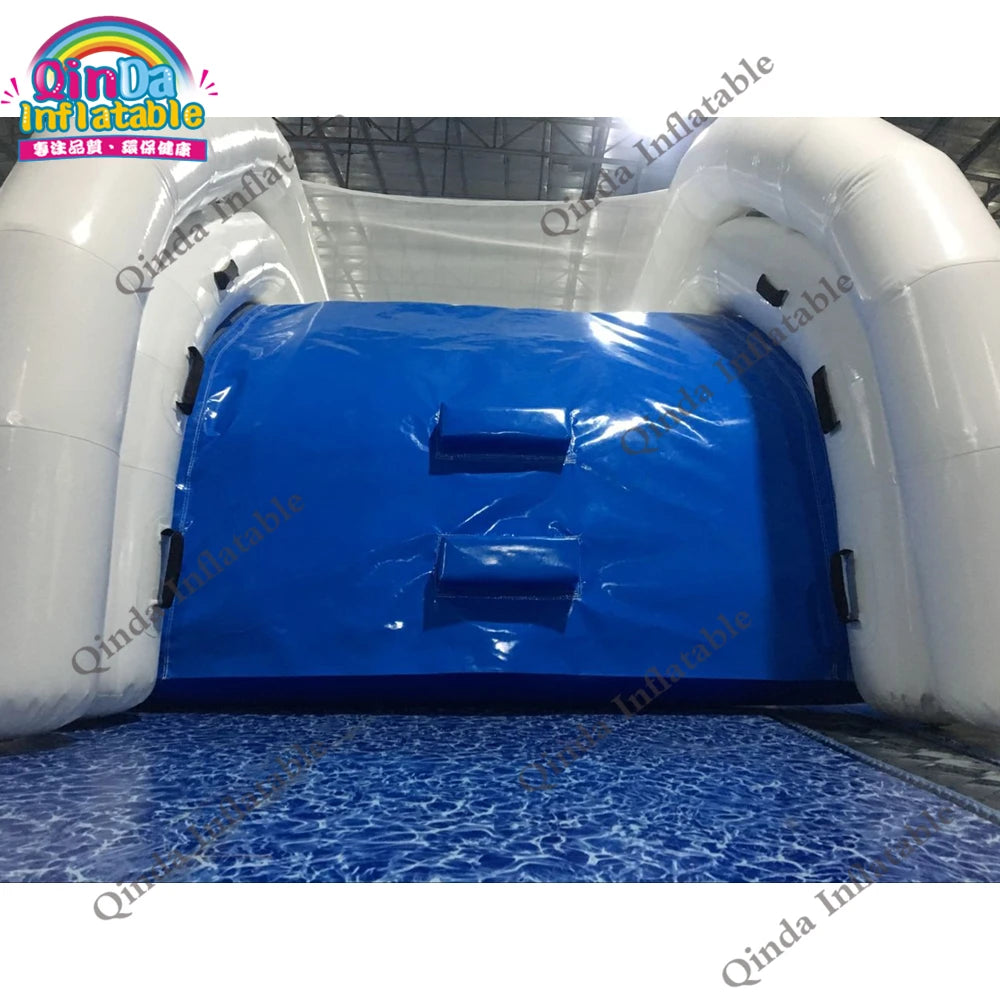 Giant Inflatable Water Crusier Slide ,4.4m Height Inflatable Boat Dock Slide For Floating Park