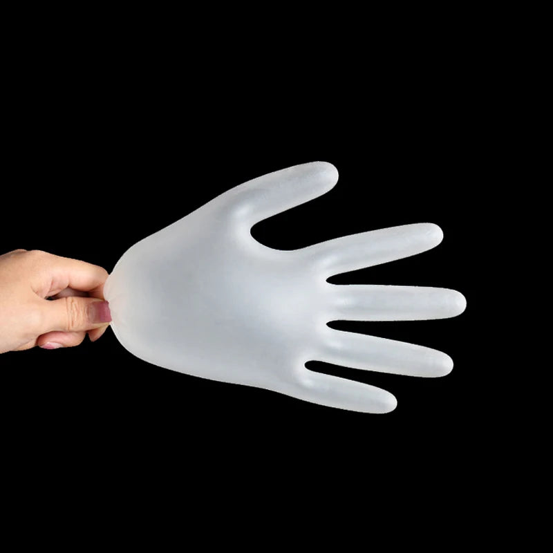 100Pcs/Lot Clear PVC Gloves Household Cleaning Tools & Accessories Wholesale Bulk Lots Supplies Gear Items Stuff Products