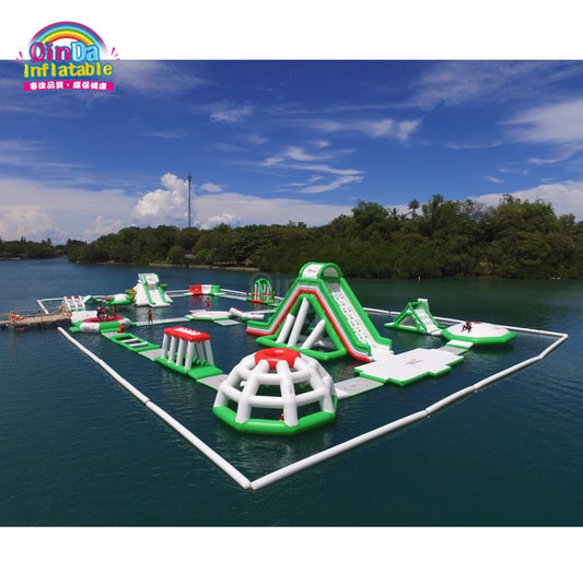 Swimming Pool Inflatable Water Games Park / Inflatable Water Floating Playground For Sale