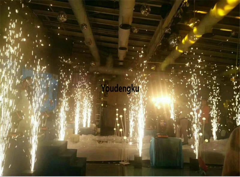 4 pieces with case 1-5m Indoor Wedding Fountain DMX Display Spark waterfall 750w Cold Fireworks machine