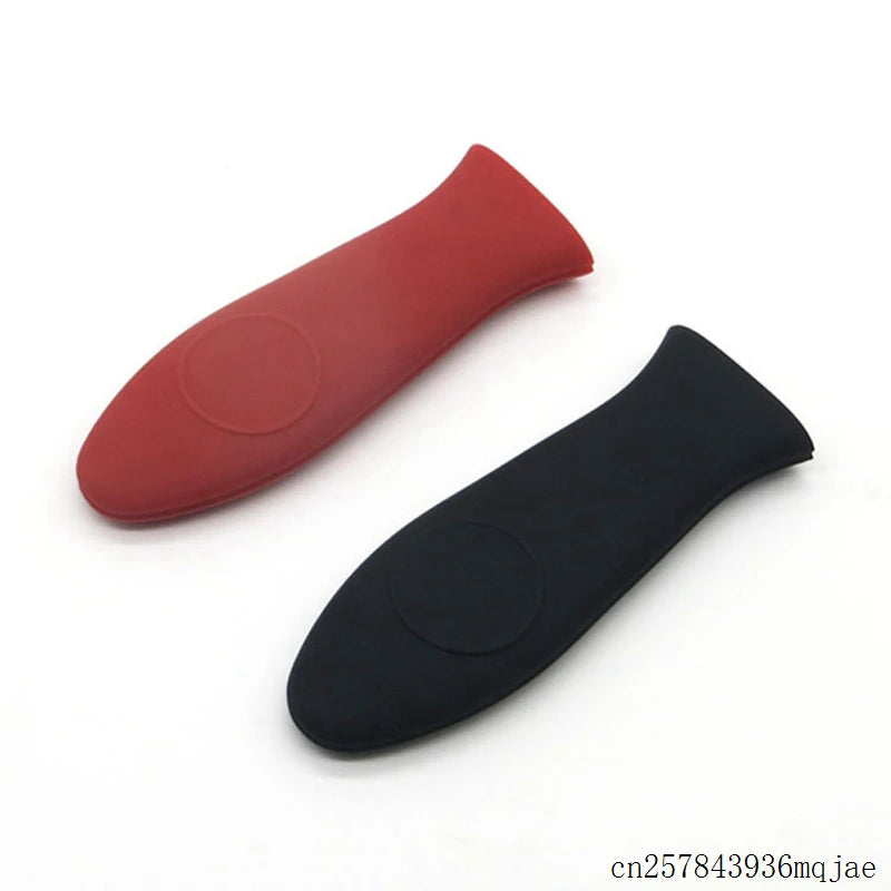 100pcs Silicone Insulation Sleeve Burn Proof Handles Cast Iron Skillet Holder Cover Non Slip Protection Wholesale