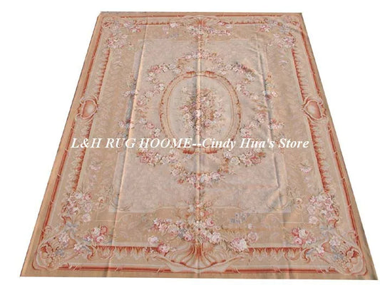 Free shipping  10'x14'  Aubusson rugs  Floral design for modern home decoration