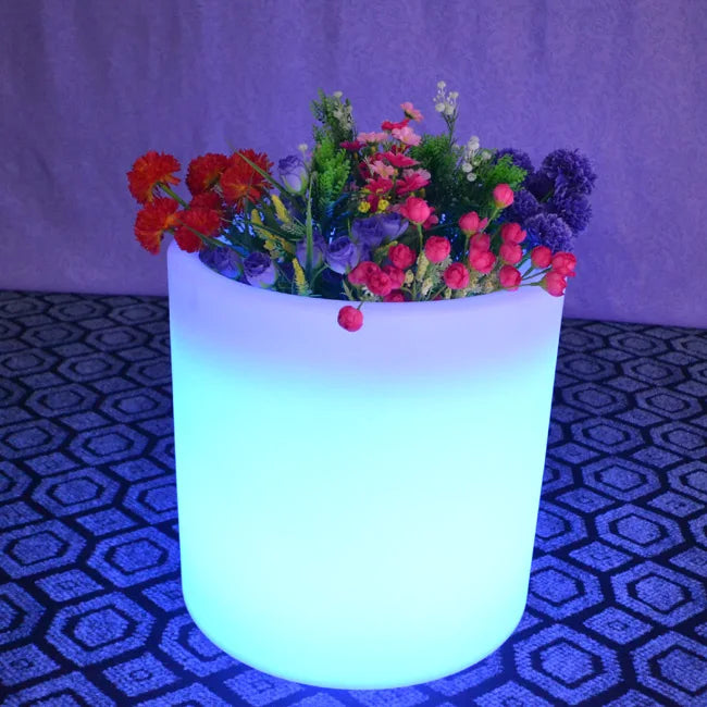 LED Light Flowerpot Colors Changeable Luminous flash flower pot indoor Outdoor illuminated Light plantpot Free Shipping 4pcs/Lot