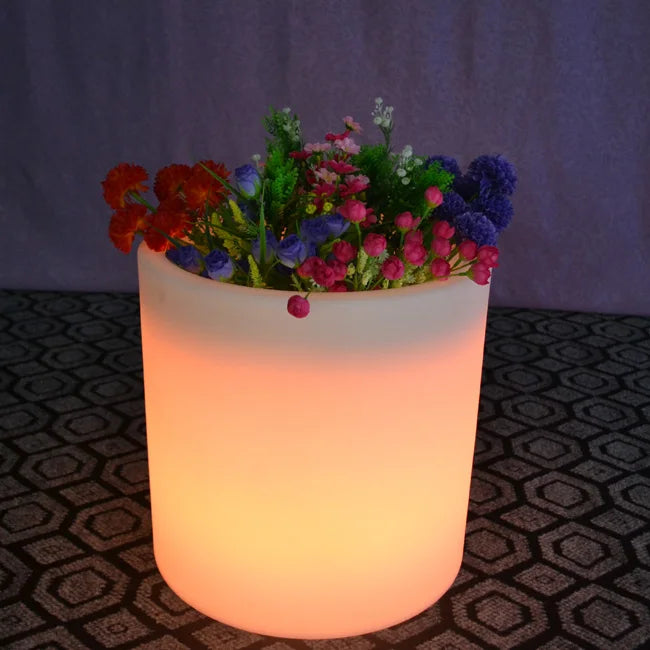 LED Light Flowerpot Colors Changeable Luminous flash flower pot indoor Outdoor illuminated Light plantpot Free Shipping 4pcs/Lot