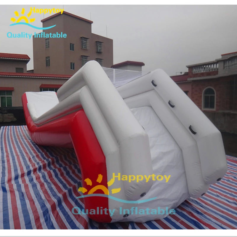 Floating Inflatable Yacht Water Slide For Sale / Inflatable Yacht Slide