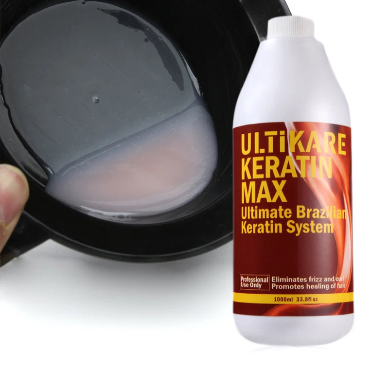 Uitikare 1000ml Brazilian Keratin Treatment Free Formaldehyde Straight+Free Mini Travel Set Hair Shampoo and Conditioner