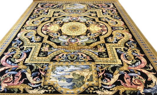 Thick Plush French Savonnerie Rug