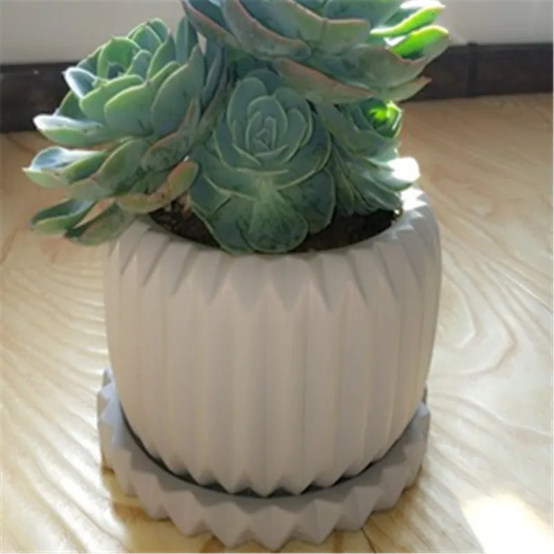 Big Origami Flowerpot Silicone Mold for Gardening Concrete Pot Molds Succulent Plants Cactus Planting Clay Plaster Mould