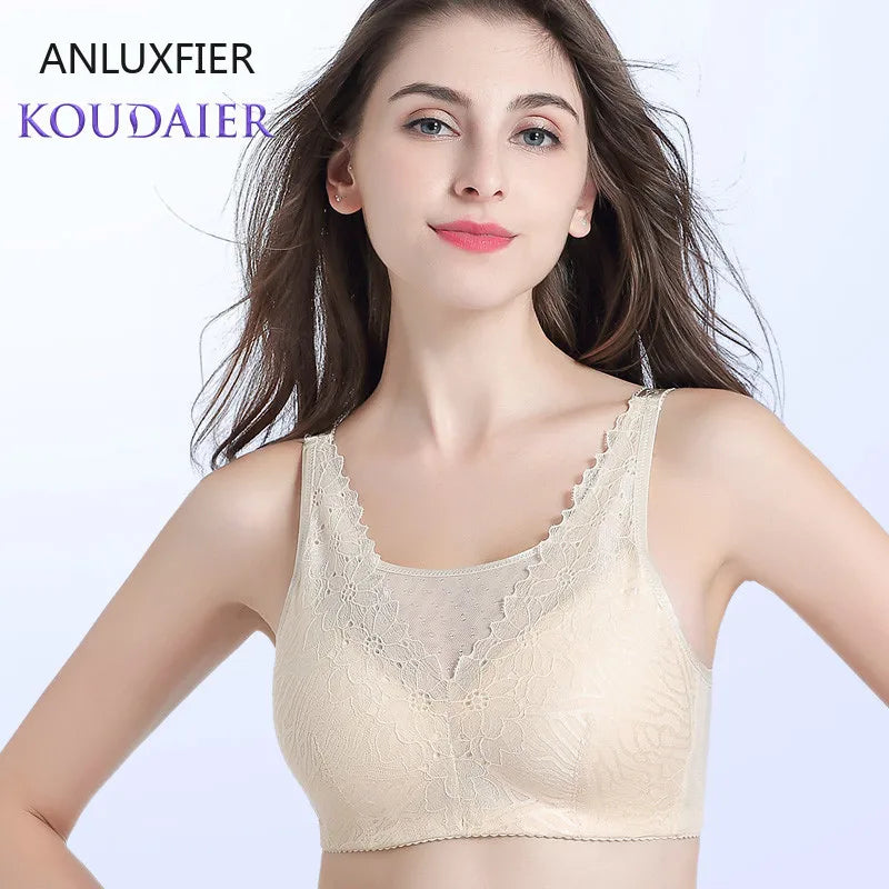 Women Light Silicone Breast Left or Right Prosthesis Bra Set Suit Without Steel Ring Full Cup Cotton Lingerie Female Bras H4613